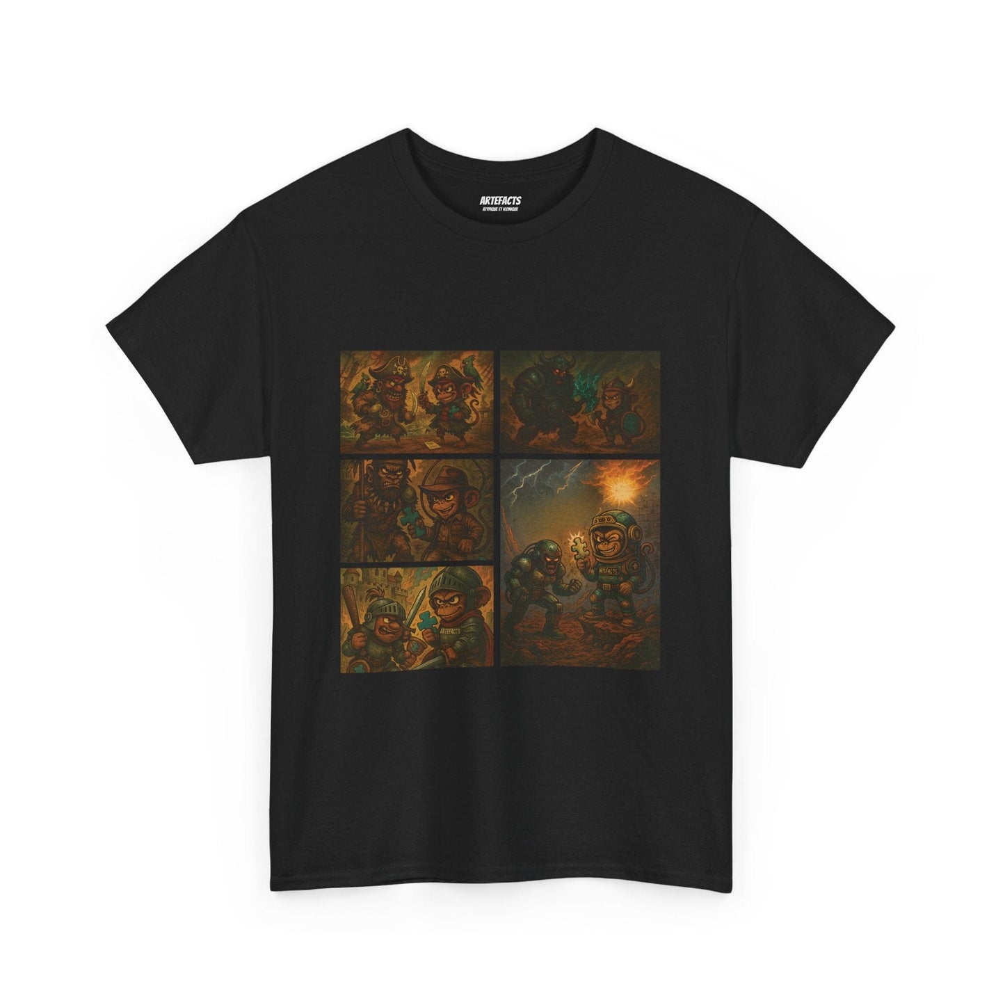 Artistic Unisex Heavy Cotton Tee T-Shirt Printify Black S