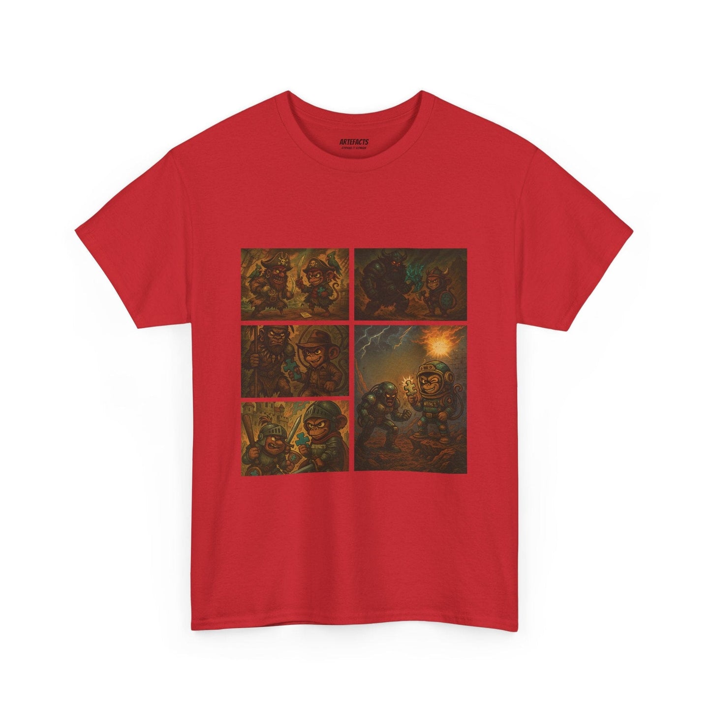 Artistic Unisex Heavy Cotton Tee T-Shirt Printify Red S