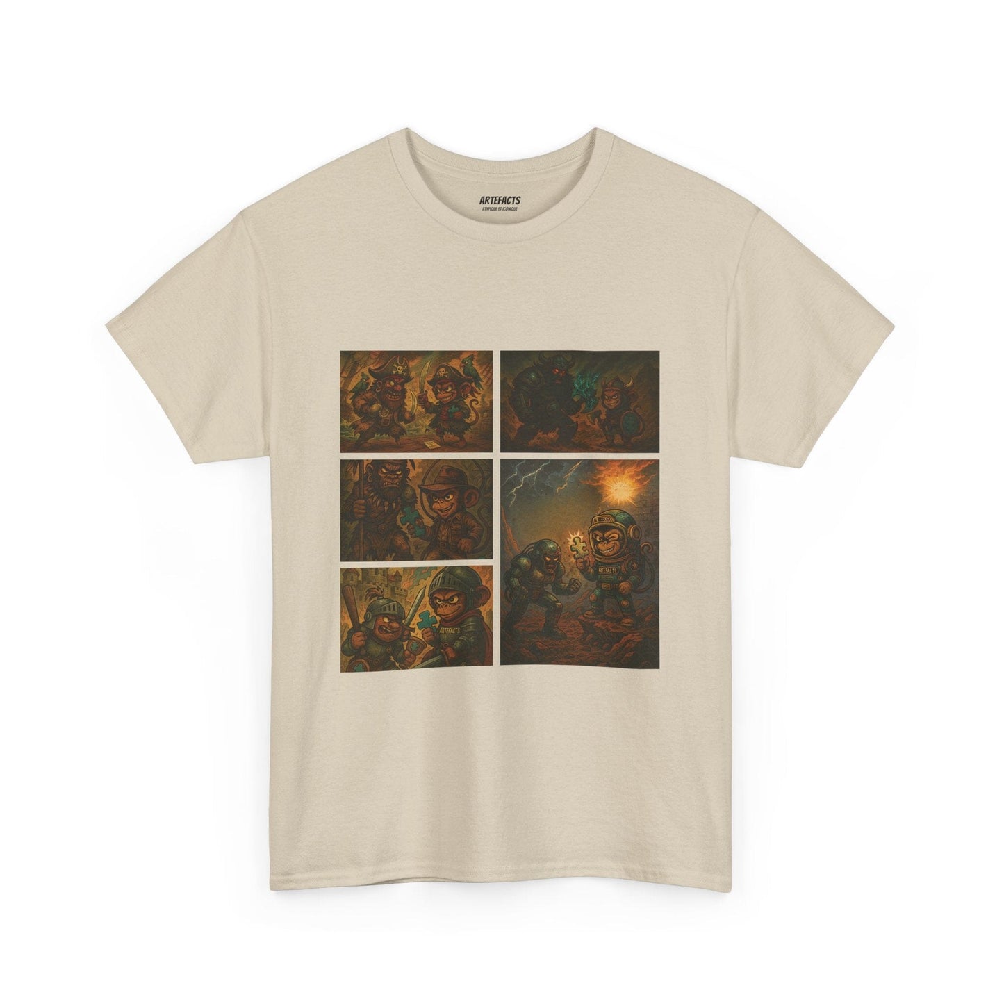 Artistic Unisex Heavy Cotton Tee T-Shirt Printify Sand S