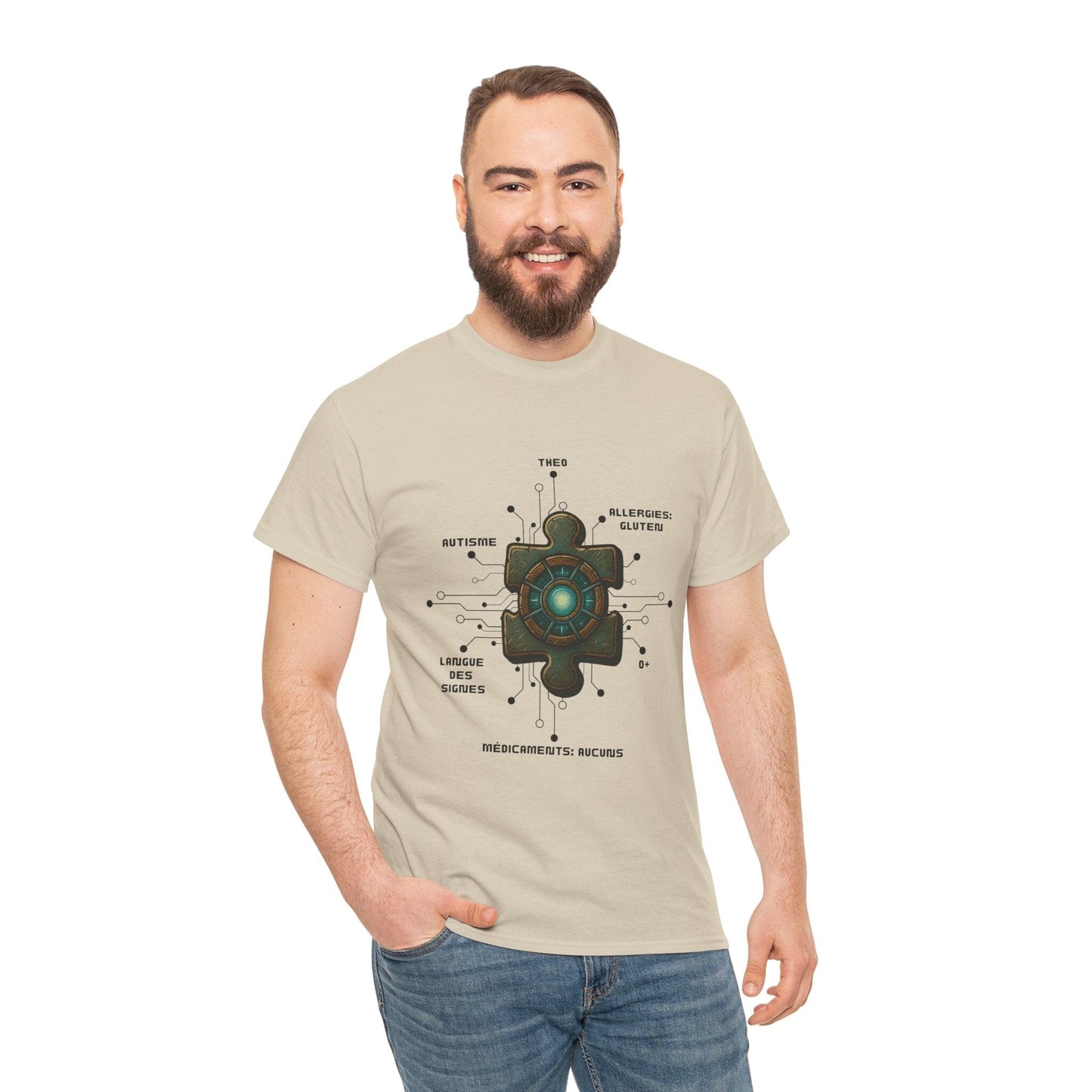 T-shirt Artefacts Personnalisé - T-shirt Identification Médicale Iron Cawette T-Shirt Printify