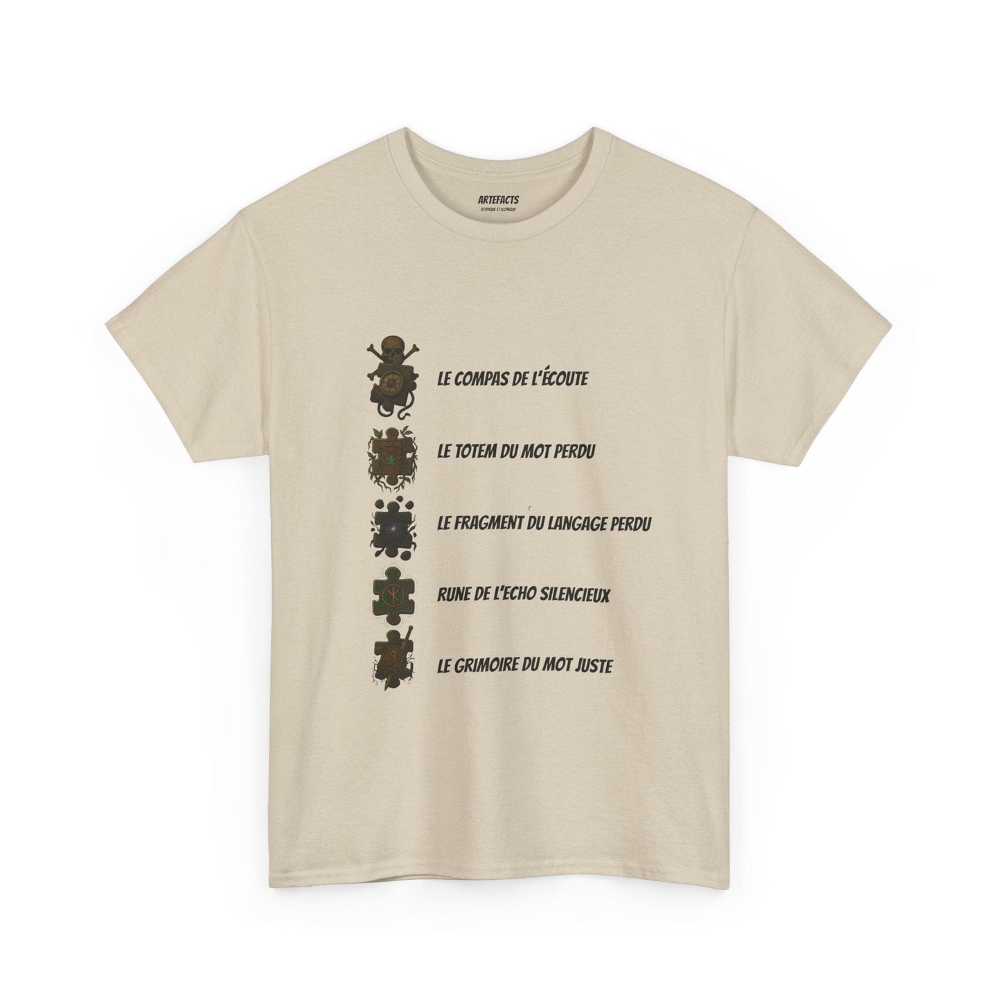 T-shirt Artefacts – Trésors Perdus (édition aventure) T-Shirt Printify Beige S