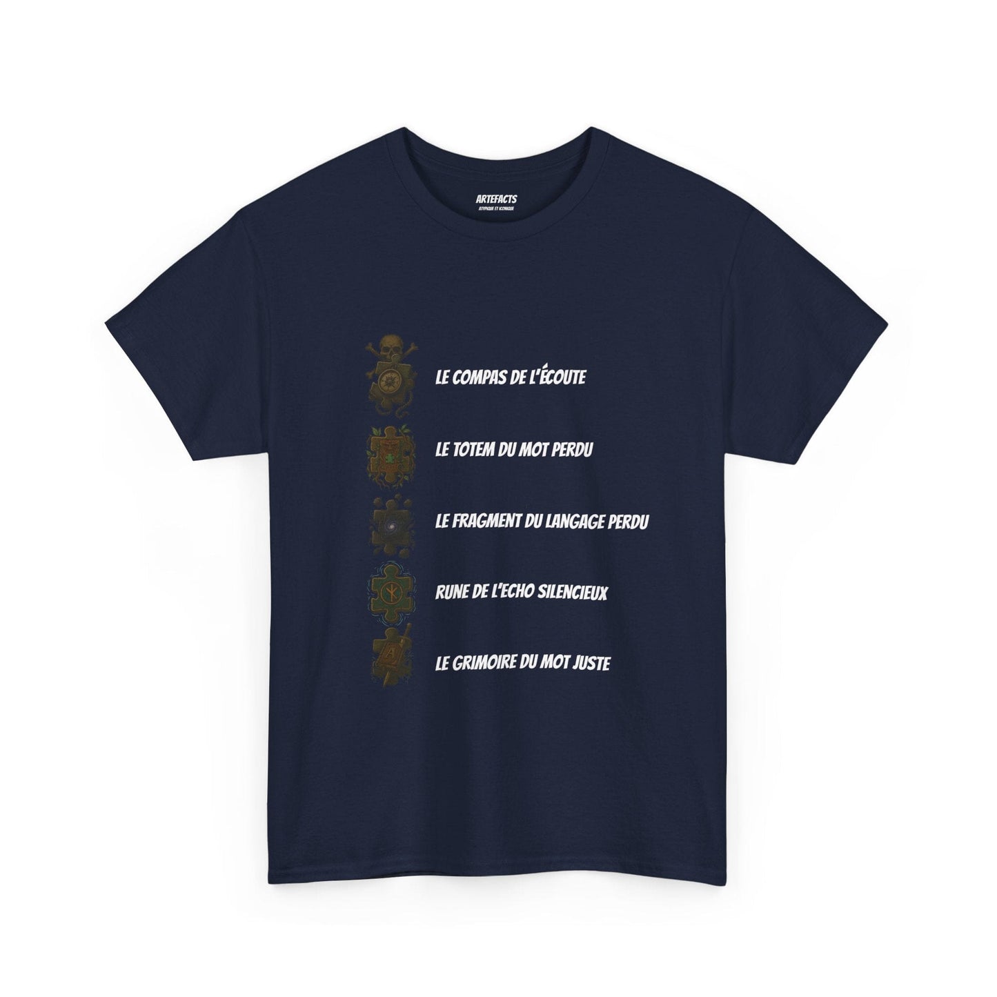 T-shirt Artefacts – Trésors Perdus (édition aventure) T-Shirt Printify Bleu marine S
