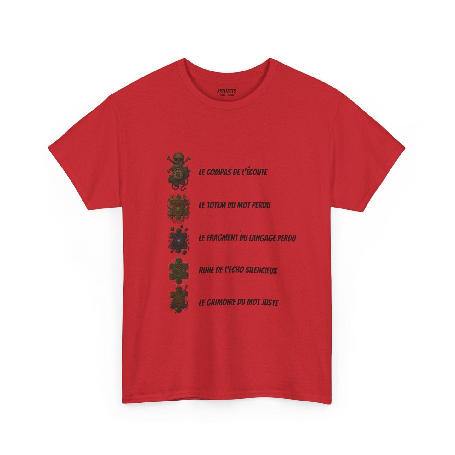 T-shirt Artefacts – Trésors Perdus (édition aventure) T-Shirt Printify Rouge S