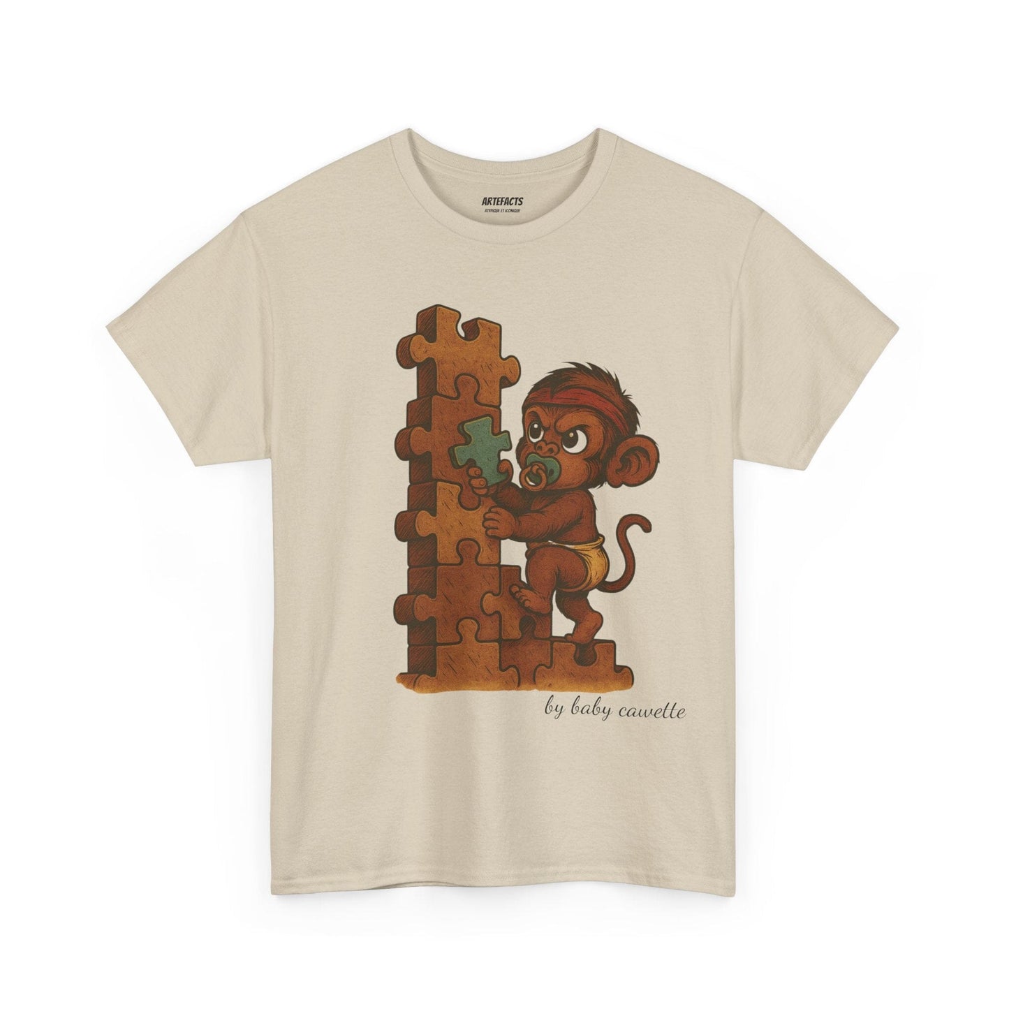 T-shirt Captain Cawette β Baby Cawette Origins (Γ©dition baby) T-Shirt Printify Beige S