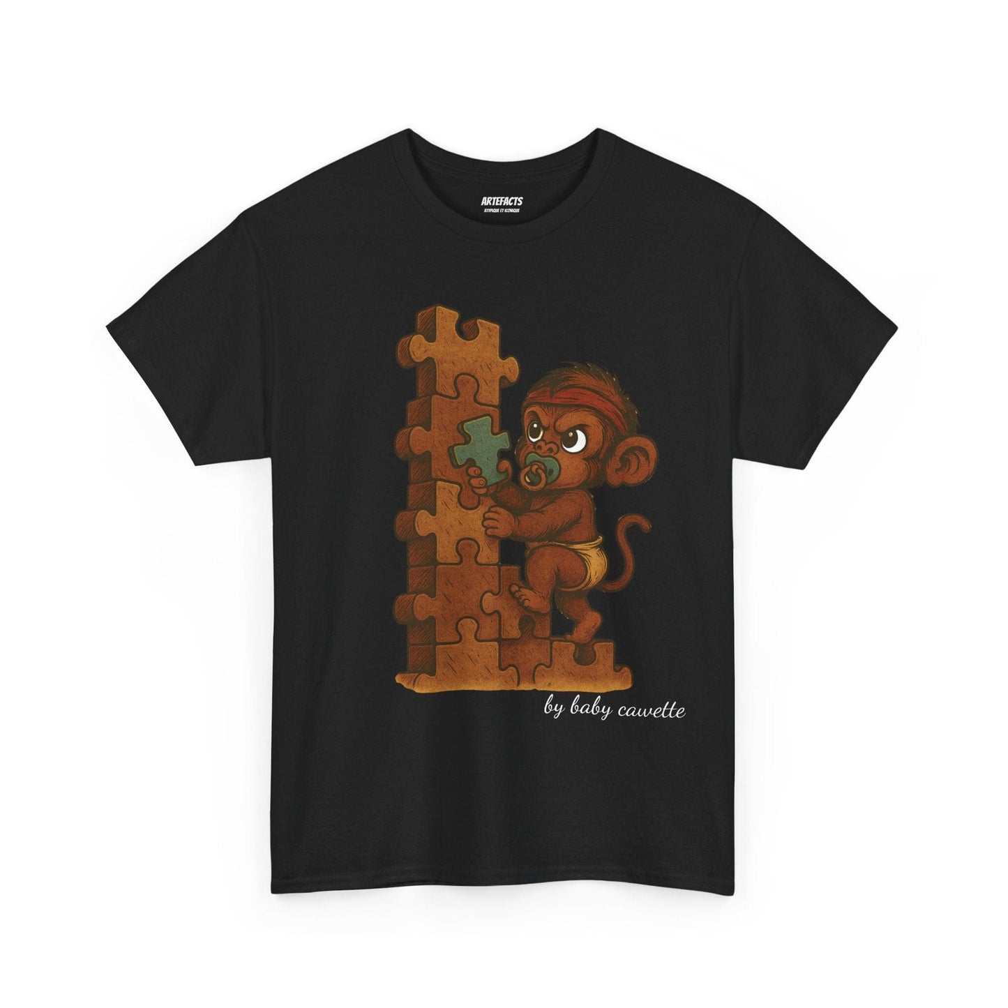 T-shirt Captain Cawette β Baby Cawette Origins (Γ©dition baby) T-Shirt Printify Noir S