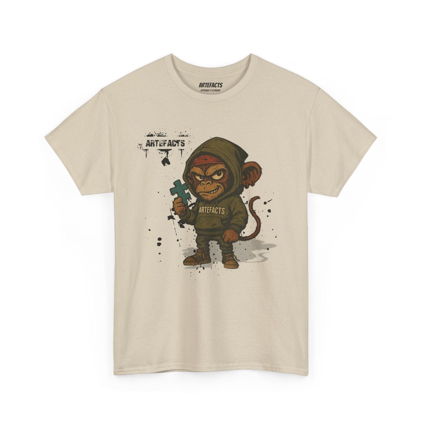 T-shirt Captain Cawette – Badass et Stylé (édition mascotte) T-Shirt Printify Beige S