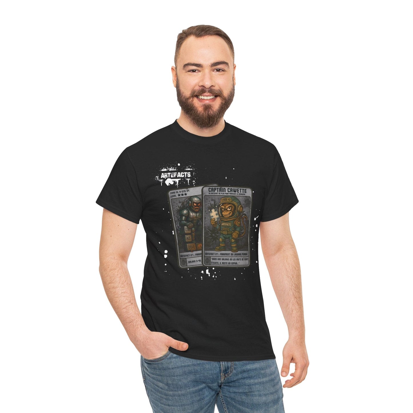 T-shirt Captain Cawette – Fragment du Langage Perdu (édition spatiale) T-Shirt Printify