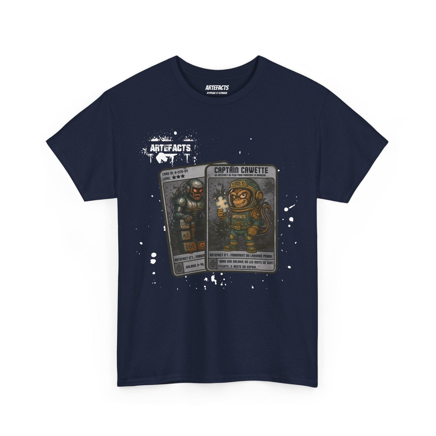 T-shirt Captain Cawette – Fragment du Langage Perdu (édition spatiale) T-Shirt Printify Bleu marine S