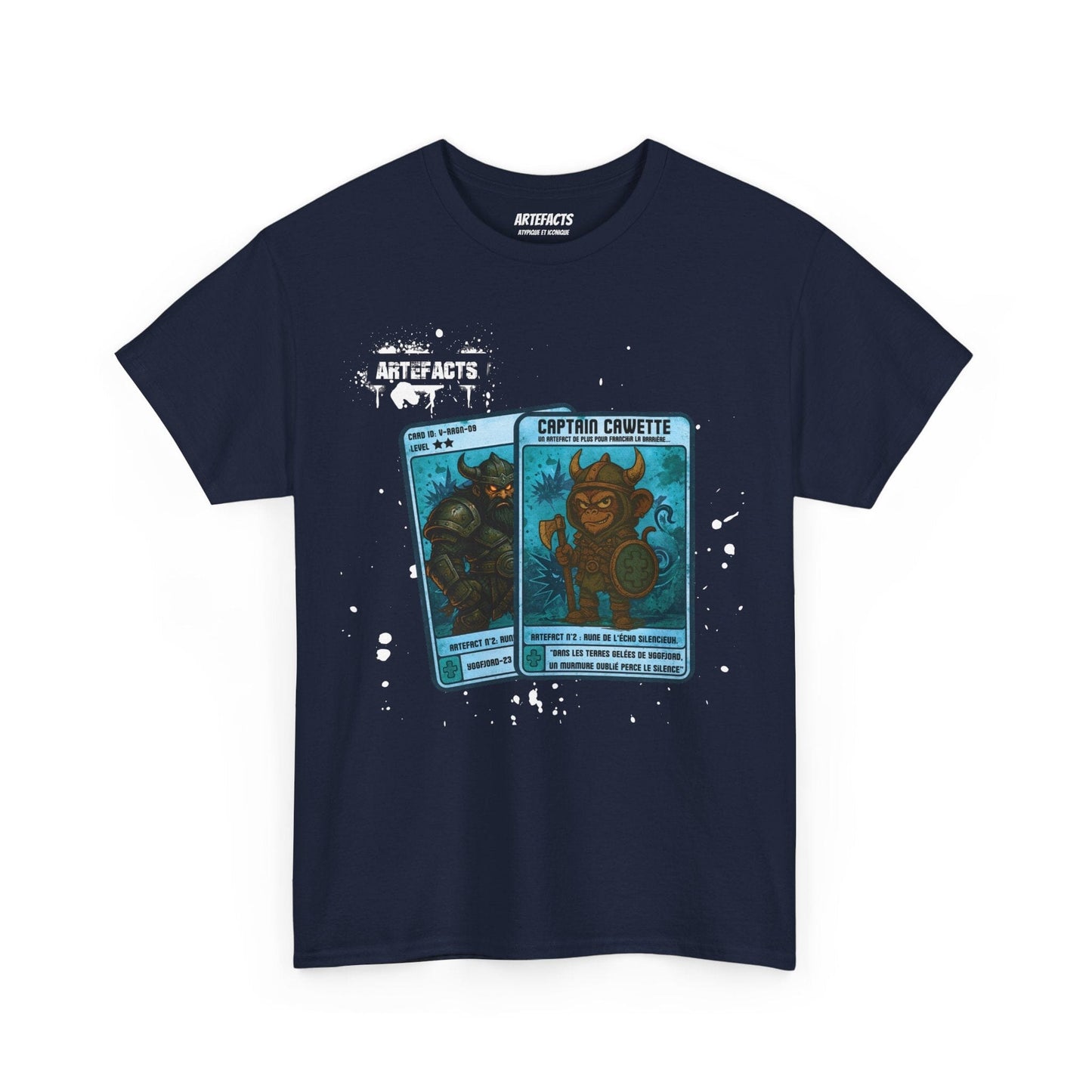 T-shirt Captain Cawette – Rune de l'Echo Silencieux (édition vikings) T-Shirt Printify Bleu marine S