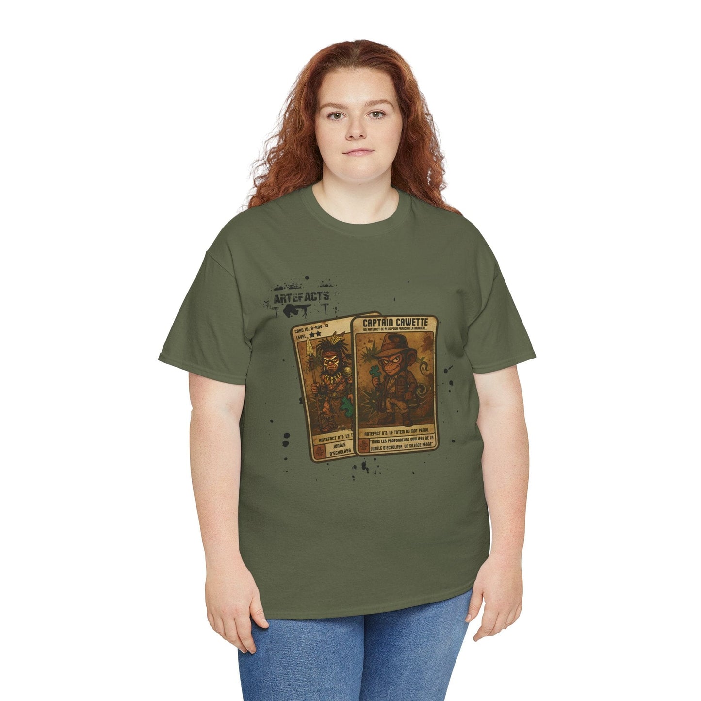T-shirt Captain Cawette – Totem du Mot Perdu ( édition jungle ) T-Shirt Printify