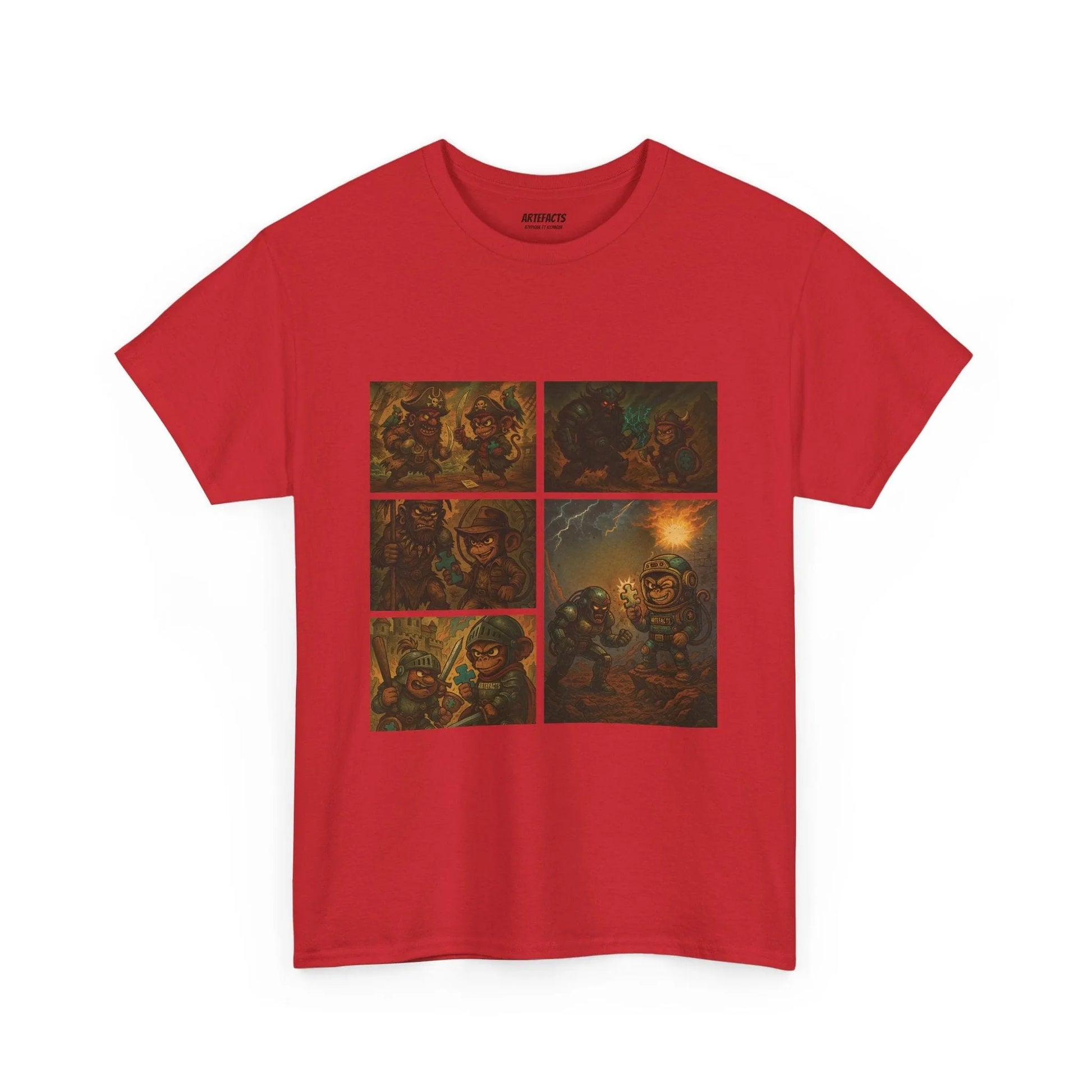 Artistic Unisex Heavy Cotton Tee T-Shirt Printify Red S 