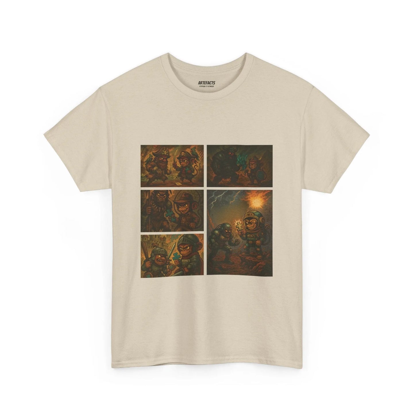 Artistic Unisex Heavy Cotton Tee T-Shirt Printify Sand S 