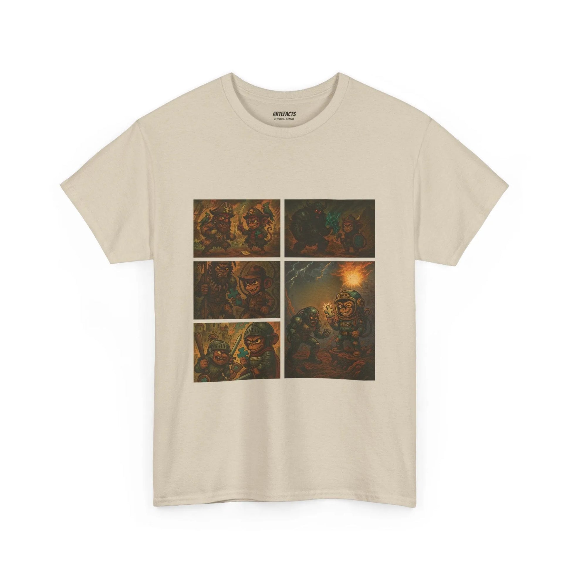 Artistic Unisex Heavy Cotton Tee T-Shirt Printify Sand S 