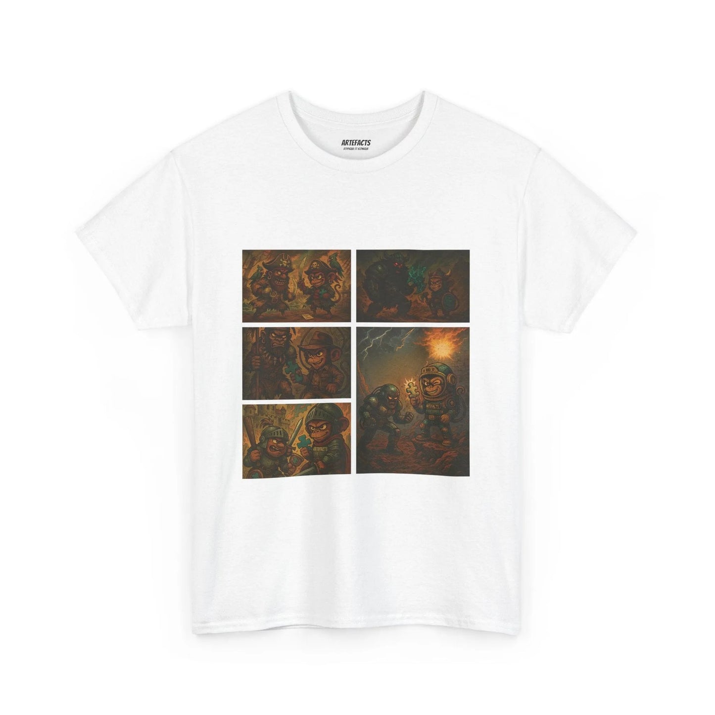 Artistic Unisex Heavy Cotton Tee T-Shirt Printify White S 