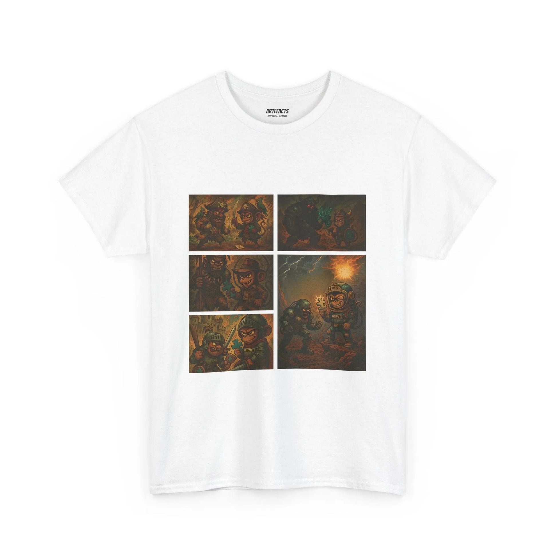 Artistic Unisex Heavy Cotton Tee T-Shirt Printify White S 