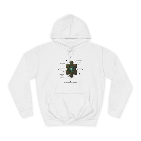Hoodie Artefacts Personnalisé - Sweat Identification Médicale - Iron Cawette Hoodie Printify Blanc artique S 