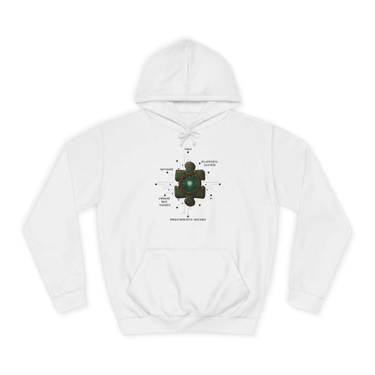 Hoodie Artefacts Personnalisé - Sweat Identification Médicale - Iron Cawette Hoodie Printify Blanc artique S 