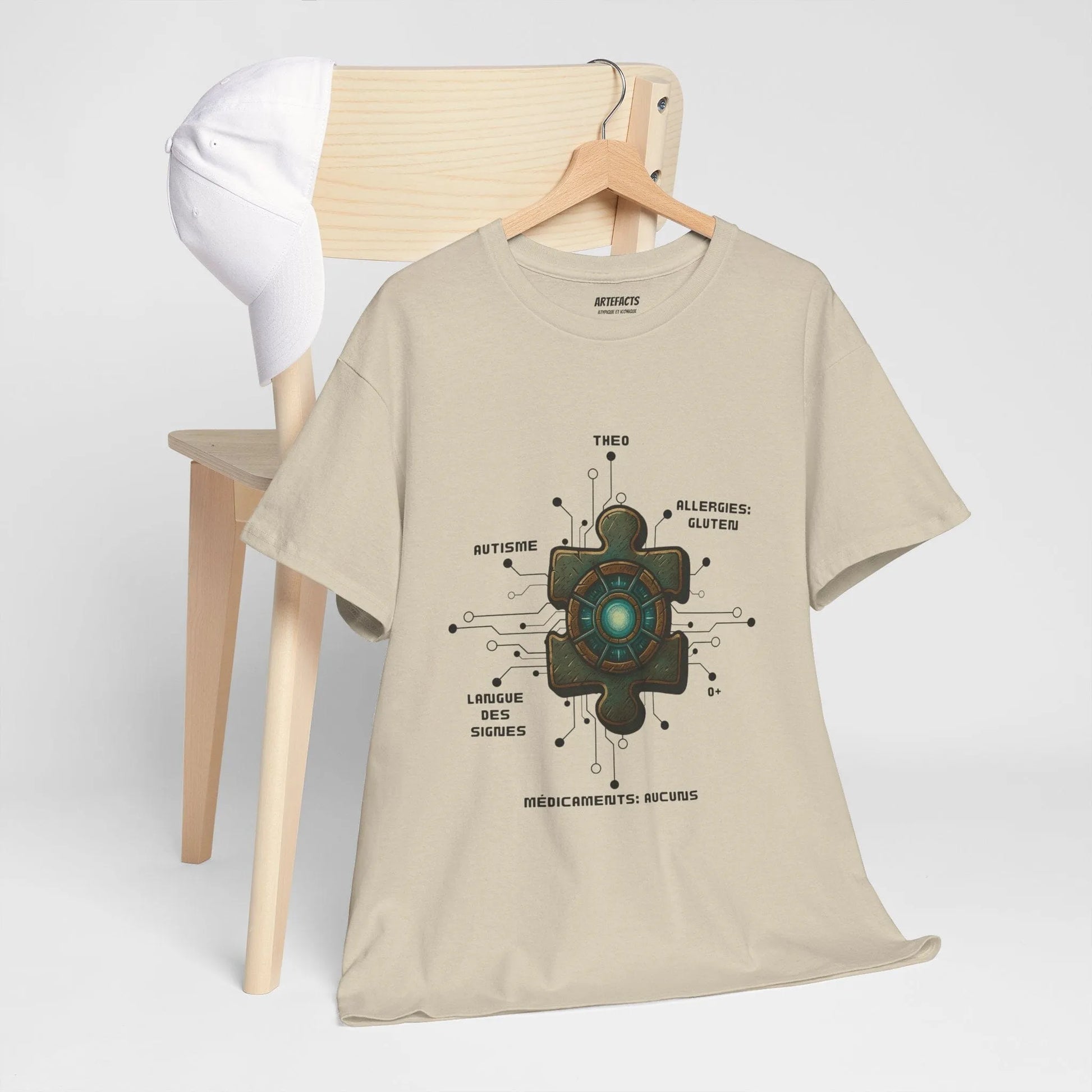 T-shirt Artefacts Personnalisé - T-shirt Identification Médicale Iron Cawette T-Shirt Printify 