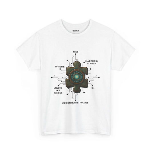 T-shirt Artefacts Personnalisé - T-shirt Identification Médicale Iron Cawette T-Shirt Printify Blanc S 