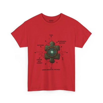 T-shirt Artefacts Personnalisé - T-shirt Identification Médicale Iron Cawette T-Shirt Printify Rouge S 