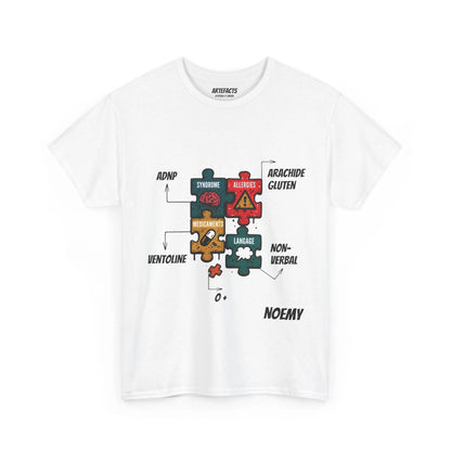 T-shirt Artefacts Personnalisé - T-shirt Identification Médicale T-Shirt Printify Blanc S 