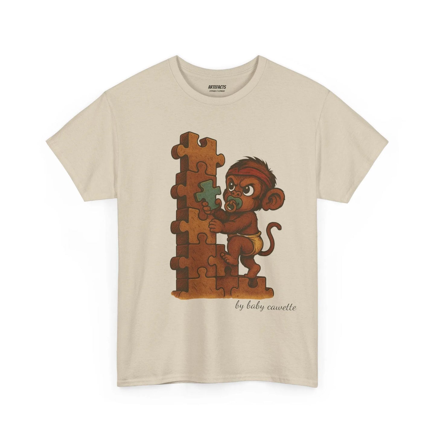 T-shirt Captain Cawette – Baby Cawette Origins (édition baby) T-Shirt Printify Beige S 