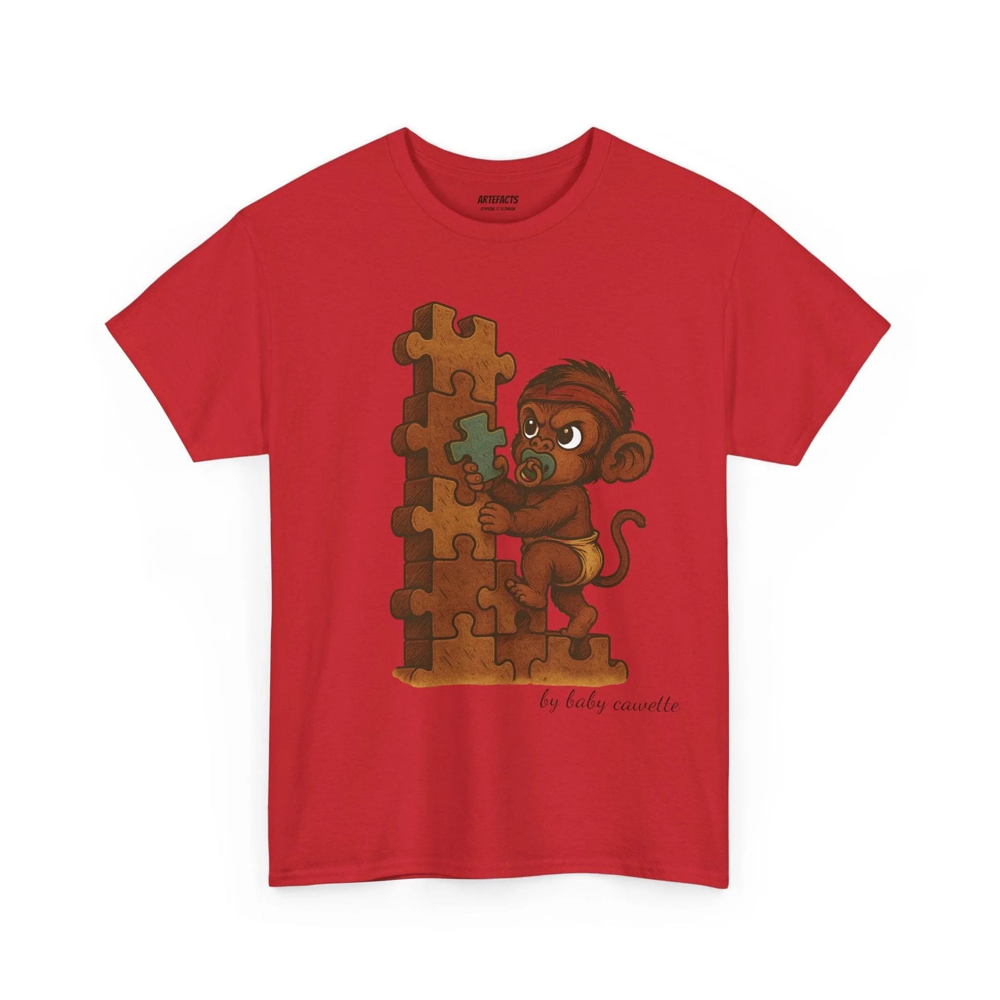 T-shirt Captain Cawette – Baby Cawette Origins (édition baby) T-Shirt Printify Rouge S 