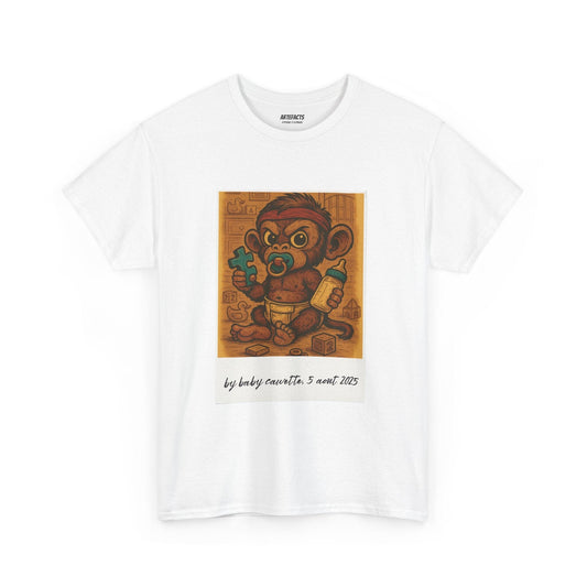 T-shirt Captain Cawette – Baby Cawette Origins (édition polaroid) T-Shirt Printify Blanc S 