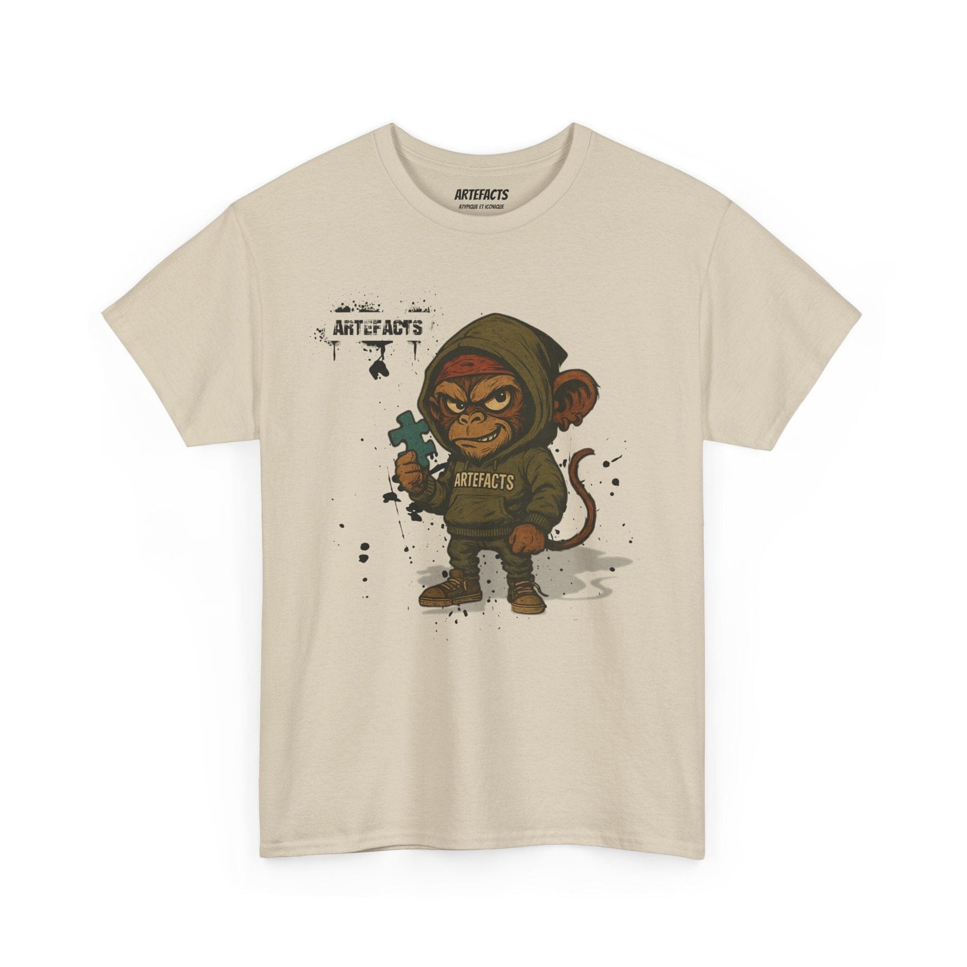 T-shirt Captain Cawette – Badass et Stylé (édition mascotte) T-Shirt Printify Beige S 
