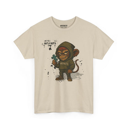 T-shirt Captain Cawette – Badass et Stylé (édition mascotte) T-Shirt Printify Beige S 