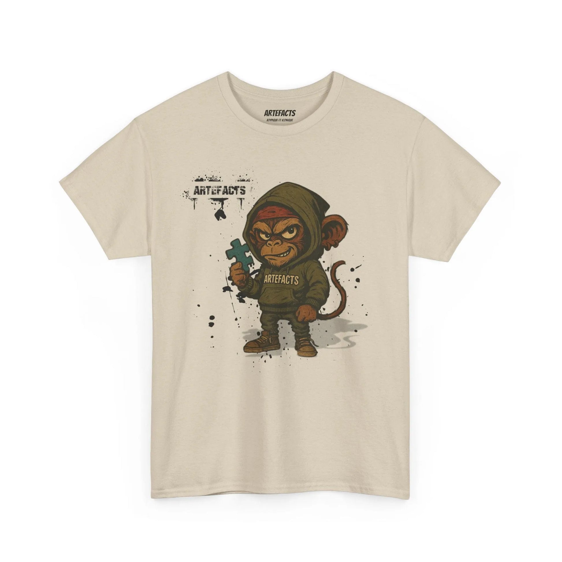 T-shirt Captain Cawette – Badass et Stylé (édition mascotte) T-Shirt Printify Beige S 