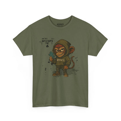 T-shirt Captain Cawette – Badass et Stylé (édition mascotte) T-Shirt Printify Vert kaki S 