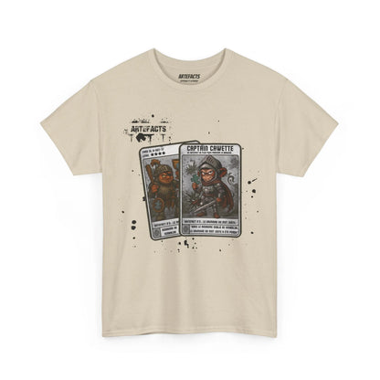T-shirt Captain Cawette – Le Grimoire du Mot Juste (édition chevalier) T-Shirt Printify Beige S 