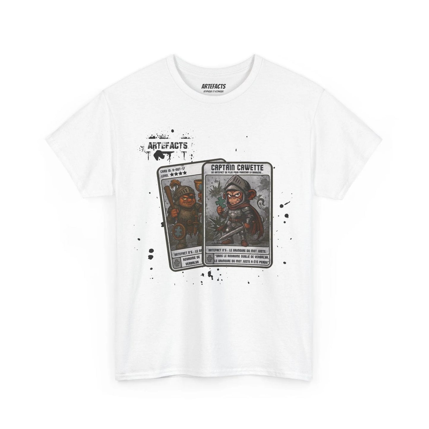 T-shirt Captain Cawette – Le Grimoire du Mot Juste (édition chevalier) T-Shirt Printify Blanc S 