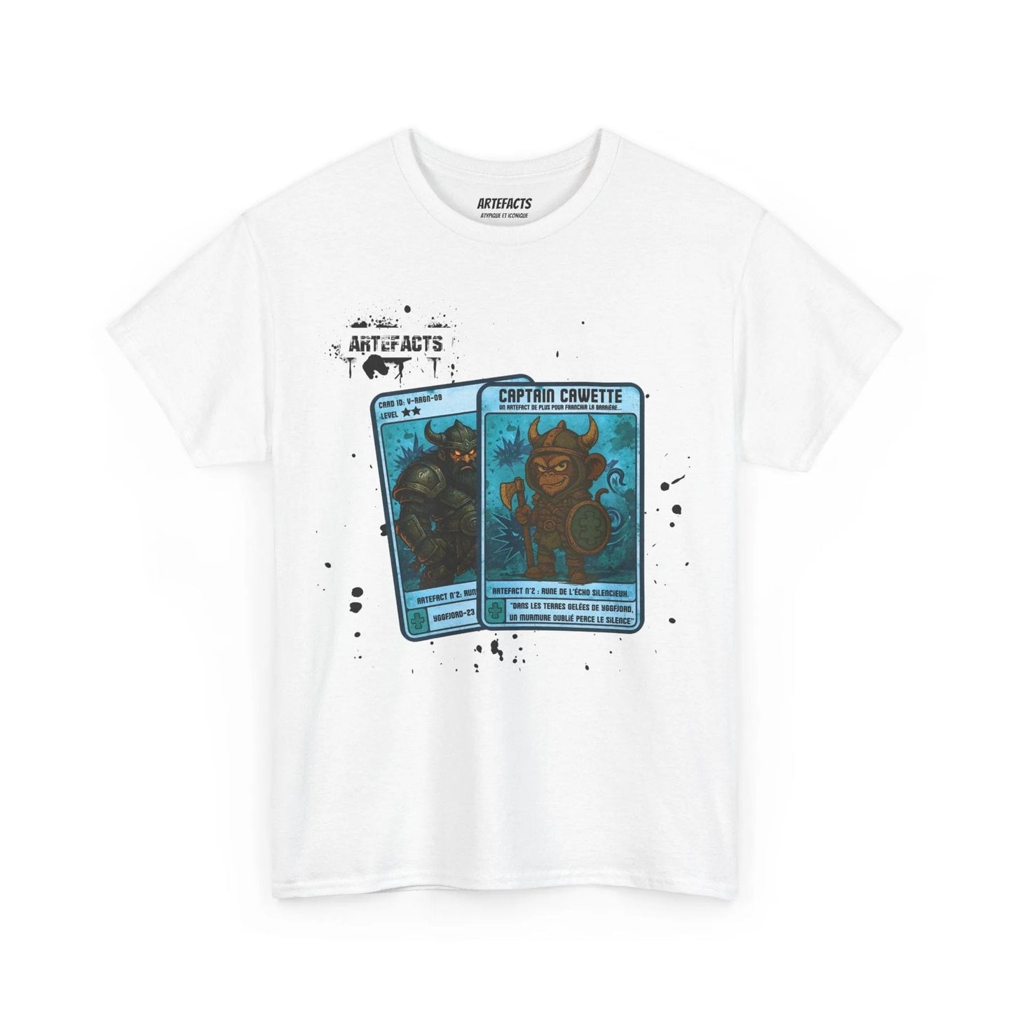 T-shirt Captain Cawette – Rune de l'Echo Silencieux (édition vikings) T-Shirt Printify Blanc S 