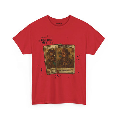 T-shirt Captain Cawette – Totem du Mot Perdu ( édition jungle ) T-Shirt Printify Rouge S 