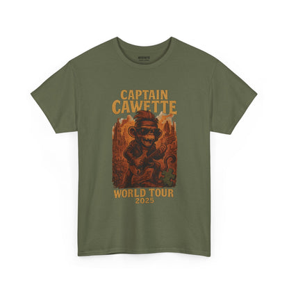 T-shirt Captain Cawette – World Tour 2025 (édition rock star) T-Shirt Printify Vert kaki S 