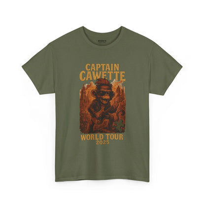 T-shirt Captain Cawette – World Tour 2025 (édition rock star) T-Shirt Printify Vert kaki S 